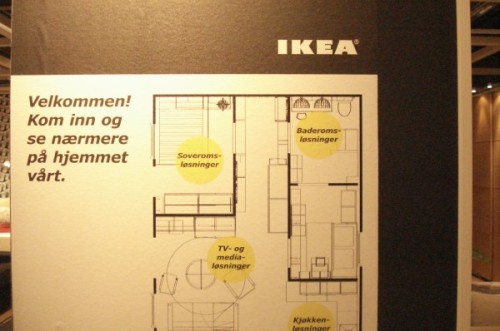 Planta de departamento pequeño en IKEA 